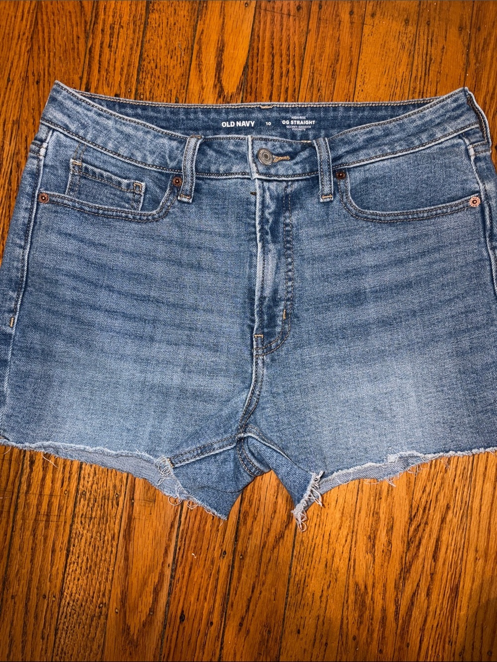 Old Navy Light Blue Raw Hem Denim Shorts